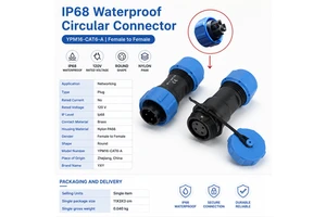 Wholesale IP68 Waterproof RJ45 CAT6 STP Connector Outdoor CCTV Ethernet Coupler Industrial Marine Network Connectors Brass