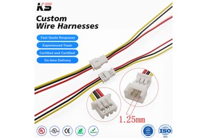 Customized Micro Custom Cable With Jst Harness Terminal Connector Xh Wires Sm Ph Gh 1.25mm 3 Pin Jst Connector
