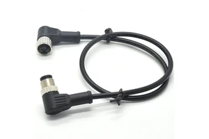 Electrical Wires Industrial M12 Connectors 2 Pin Welding Cable Right Angled Male Female Plug IP67 Waterproof M12 Sensor Cable
