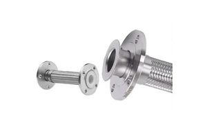 Corrosion Resistant High Pressure PTFE Lined Stainless Steel Metal Hose Steel Wire Braid Flange Connection for Oil Refineries