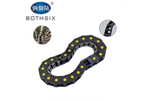 BOTHSIX Custom Solutions Flexible Movement S-Type PA66 Material Nylon Plastic Cable Drag Chain with 7*7--18*37 Dimension