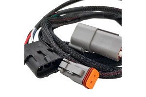 High Temperature Resistant Braided Sleeve Auto Connector Waterproof Cable Assembly