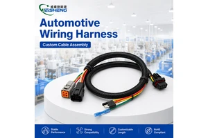 Custom Deutsch DT Series Multi-Connector Automotive Wiring Harness with Corrugated Tube Protection