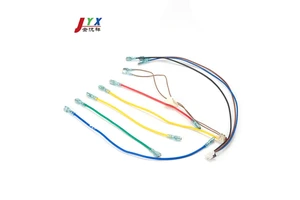 Heat Resistant Custom Electrical Wire Harness Silver-Plated Copper Conductor PBT/Nylon/Rubber Insulation for Home Appliances