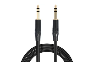 6.35mm TRS Male to Male 1/4 Guitar Mixer Audio Cable Gold-Plated PVC Jacket Stereo Metal Material High Quality Video Audio Cable