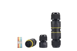Realeader M20 IP68 20A Male 3-Pin Waterproof Connector Brass Contact Material Copper Nylon Housing Screw Termination Cable