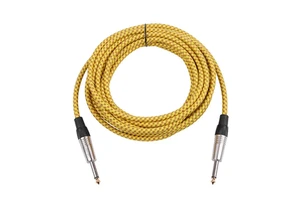 10ft 3m Electric Instrument Guitar Cable 6.35 1/4 Jack 24AWG OFC Wire Low Noise with Double Shielding Guitar Cable