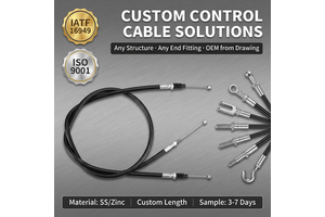 Custom Bowden Cable Assembly OEM Automotive Seat Brake Control Cable IATF16949 ISO9001 Any End Fitting 15-21 Days Manufacturing