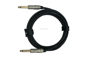 OEM Gold Plated High Quality OFC 6.3mm-6.3mm Audio Cable Guitar Instrument Cable for Microphone/guitar Projector