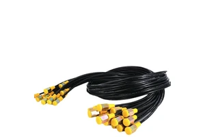 Durable High Pressure Steel Wire Hydraulic Oil Test Hose Fibre Polyurethane DN2 Microbore M16*2 Smooth Black