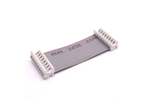 Customized 50mm IDC FFC 12Pins 28AWG 1.25mm White Pitch Wiring Harness Cable Assembly Nylon/PTFE/PVC Insulation Electronic