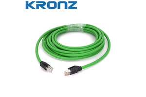 KRONZ Industrial 10M Cat.6A Ethernet/IP Dual Shielded High Quality RJ45 Connector 26AWG 8 Pin Robust Pre-molded Circular Cable