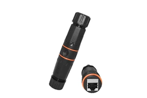 Wholesale 12V IP68 Waterproof RJ45 CAT6 STP Connector Outdoor CCTV Ethernet Coupler Industrial Marine Network Nylon PA66