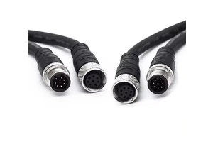 Custom ip68 waterproof m12 sensor cable connector with shield cable