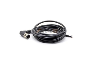 M12 Female Sensor Connector Waterproof 4-pin Led Strip Connector Lighting Coded Extension Cables with Angled Female End