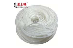 Pure PTFE Spiral Corrugated Conduit PFA FEP Flexible Wire Loom Tubing High Temp Abrasion Resistant for Cable Harness Protection