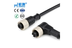 JIMOU M12 Female Connector Cable M12 Sensor Extension Cable 4 Pin Custom Length For Proximity Sensors
