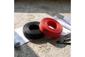 Flexible Copper-Plated Silver XLPE Insulated Low Voltage PV Cable 6mm2 IP65 Rated 0.6kV Solar Panel Wire Model PV1-F For