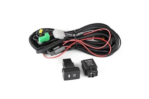CQL H11 881 H9 H8 Fog Light Headlight Wire Harness Sockets Kit Relay Module Box Wiring Adapters Wires 40A Relay Connector Switch