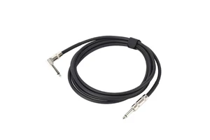 Guitar Instrument Cable 1/4 Inch (6.35mm) Straight to Right Angle