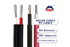 UV Resistant Solar Cable PV1-F H1Z2Z2-K TUV Solar PV Wire DC Photovoltaic Cable for Solar Panel Installation