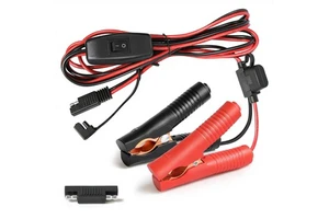 16AWG SAE Wiring Harness Battery Clamps 12V SAE Connector Fuse On/Off Switch IP67 Rated EV Application PVC/Nylon/PTFE Insulation