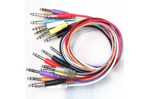 6.35mm 1/4 Inch TRS Cable Male to Male 6.35mm Phono Jack Straight Plug Musical Instrument Patch Cable Wire Cord for Guit