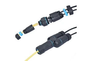 Factory Price IP68 Waterproof RJ45 Y-type Connector | M23 2 in 1 Out | RJ45 Splitter | CAT6 STP RJ45 Coupler