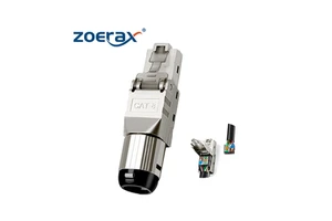 New Arrivals CAT8 Connector Tool-Free 2000Mhz 40Gbps Gold Plated Plug Shielded STP RJ45 Ethernet Connector