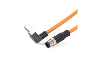 Wholesale IP67 CAT6 Industrial Ethernet Cable M12 X 8 Coded RJ45 Data Communication Patch Cable Internal Elbow Sftp Pure Copper