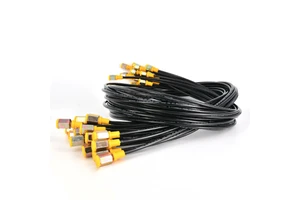 High Pressure Steel Wire Hydraulic Oil Test Hose Fibre Polyurethane ISO9001 Certified DN2 Flexible Microbore M16*2 Smooth Black