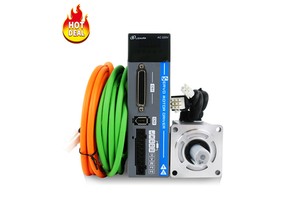 Lichuan Servos 60mm 400W 220V 2.8A 1.27N.m 3000RPM CNC Servos 17bit Single Phase Servo Motor Driver Kit 60M01330B +LC10P-400