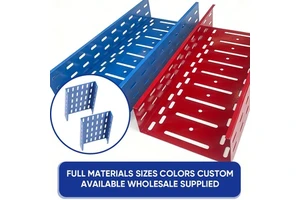 Thickened Galvanized Perforated Cable Tray Wiring Trough for Factory Workshop Power Cable Laying Projects Factory Direct Sales