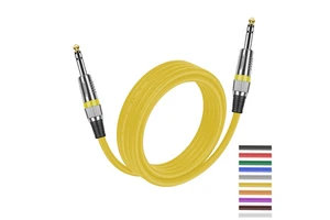 Factory ODM 1/4 Inch Guitar Instrument Cable 6.35mm Straight to TRS Straight Stereo Audio Cable for Electric Guitar