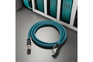 DYTECH M12 High Flexible Connector X-code 8Pin Male to RJ45 Cat5e Ethernet Network Cable Industrial Ethernet Cable