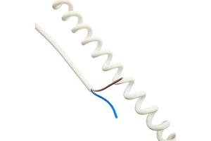 2 Core 0.75mm² 18AWG TPU Spiral Cable Retractable Flexible Coiled Wire for Industrial Automation Medical Equipment CE RoHS