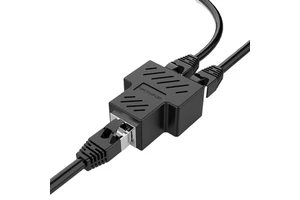 ZHEFAN Ethernet 1 To 2 Female Lan Network Adapter Rj45 Network Splitter Adapter Lan Ethernet 1 Female To 2 Female Y Connector