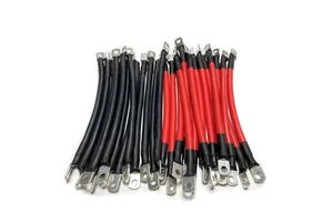Automotive Battery Power Cable Assembly with Pre-crimped Lugs Ring Terminals 1/0 Gauge Wiring Harness