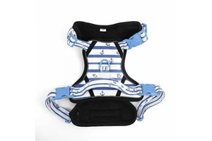 Heavy Duty Dog Harness Set Collar Leash Bandana No Pull Front Clip Soft Air Mesh Padding Customizable Hardware Components Nylon