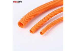 GSKJ Automotive Non-split Wire Loom Corrugated Tube Split PE Conduit Cable Protection Organizer