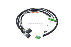 Custom Industrial Control Wiring Harness with Corrugated Tube & Phoenix Terminal Blocks for PLC Systems