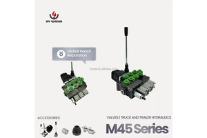 M45 Series Hydraulic Directional Control Valve Manual Lever Monoblock Spool Valves for Truck Trailer Hydraulics Sectional