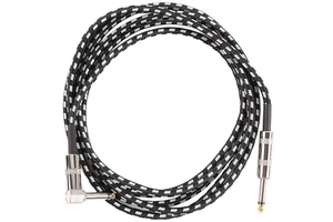 3-meter Electric Guitar Cable, 3m, 5m, 6m Bass Performance Noise Reduction Elbow Audio Electric Guitar Connection Cable