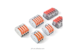 Electrical Reusable Compact Strip 2 3 4 Way Quick Fixed Push in Wire Cable Connector Spring Lever Nuts Wiring Connectors for LED