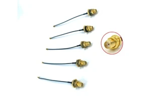 CYXTEK Customized 50 OHM RF Coaxial SMA ST Jack Waterproof MHF1 Cable Assembly 100mm Pure Copper Gold Plated Data Communication