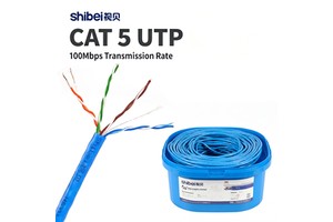 Durable 24AWG 4 Pair CAT5 UTP LAN Cord PVC Jacket High Conductivity Network Cable for IP Camera Cat 5e Ethernet Cable