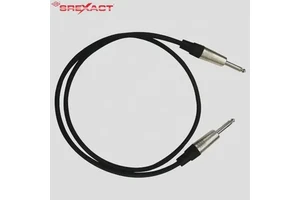 Guitar Audio Cable 6.35mm Mono Phone Plug Zinc Alloy Shell Nickel Plated Finish Bare Copper Conductor Spiral Shielding PVC