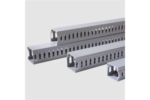 Slotted PVC Cable Management Duct Screw Mounted Channel for Factory Automation Panel Wiring Retrofit Projects