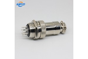 GX20 20M Industrial Automation Cable Connector 2-12 Pin Solder Type Threaded Plug Socket Copper Contact Material For Power