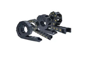 H25 * 38 Yellow Buckle SealingMachine Tool Nylon Drag Chain Reinforced Slot Chain Plastic Bridge Crawler Flexible Cable Guide